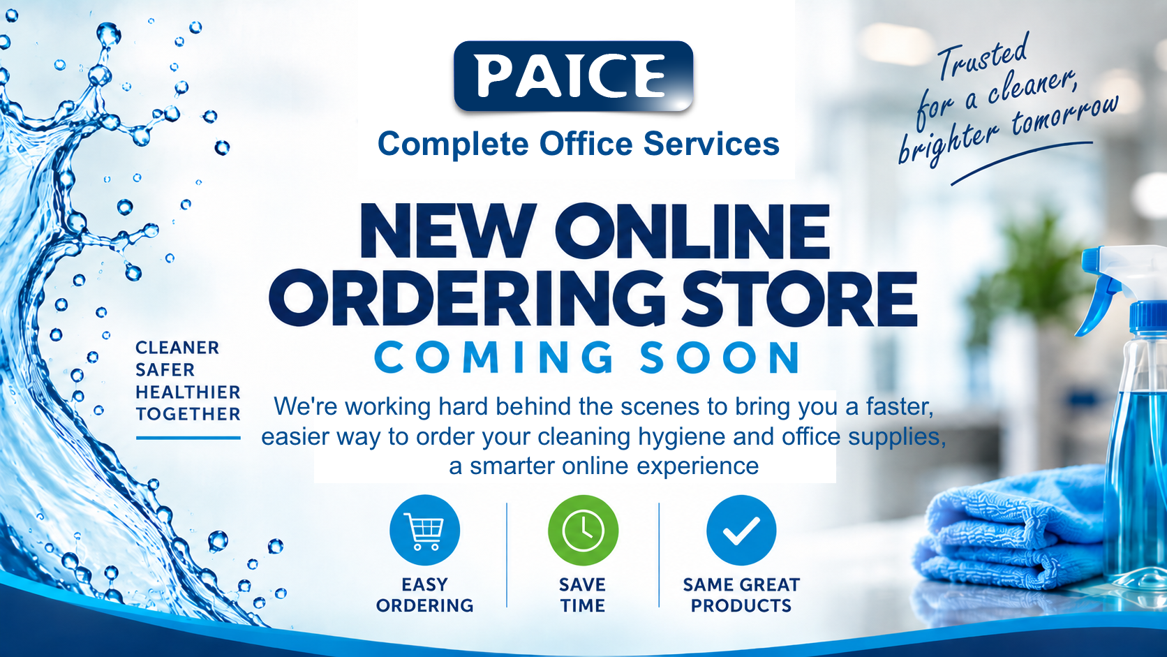 PAICE - New Online Ordering Store Coming Soon